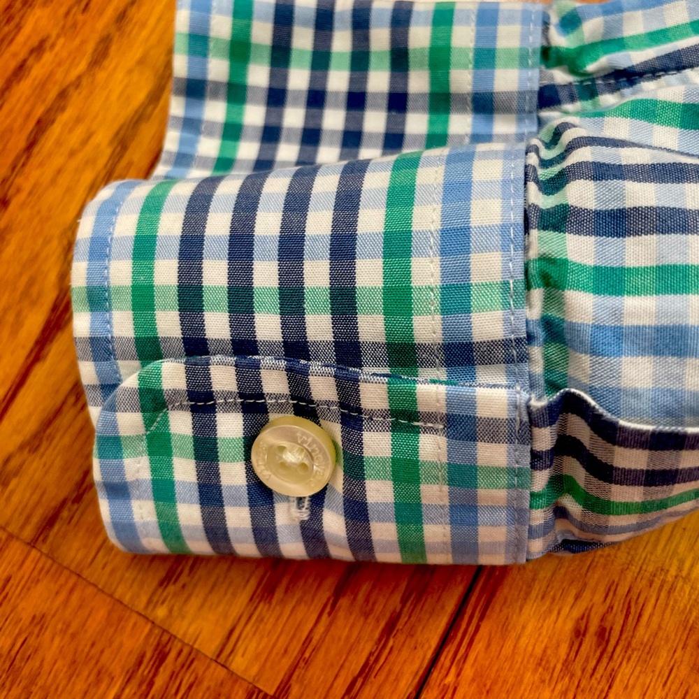 ✨HOST PICK✨ VINEYARD VINES Slim Fit Whale Shirt L 100% Cotton Blue Gingham EUC - Picture 6 of 11